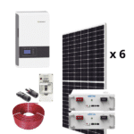 Kit de Energia Solar Aislado Litio 2x100Ah 6000W 48V 110V y 220V