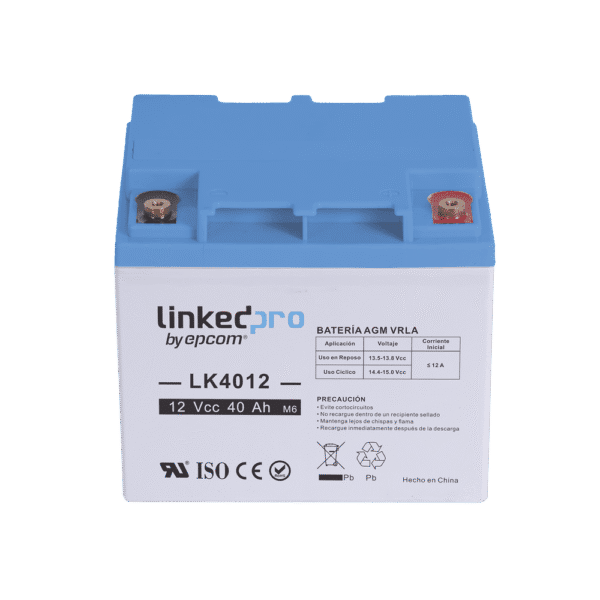 Batería LinkedPro 12V 40 Ah Tecnología AGM VRLA